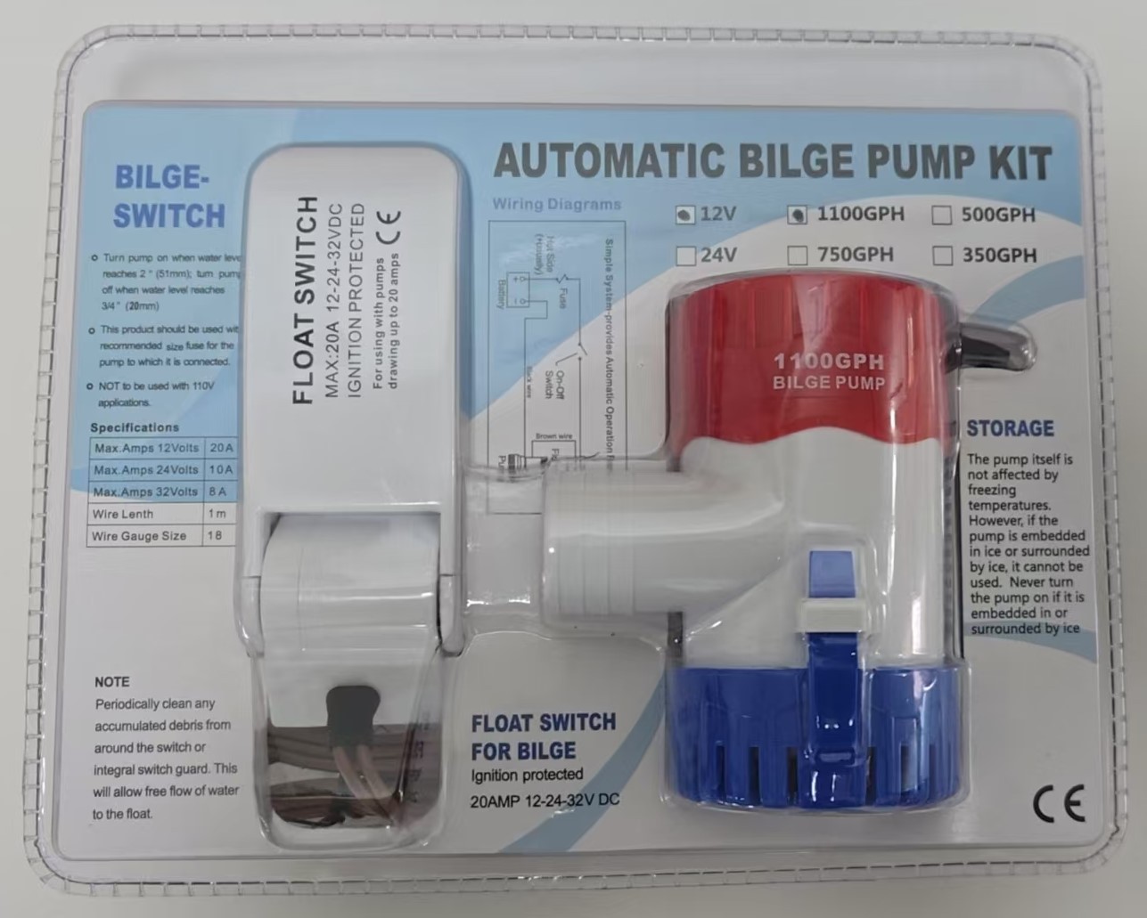 1100GPH 플로트 스위치