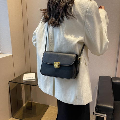 Ladies' Bag 2024 Trendy Fashion Simple Crossbody Bag Retro Stylish Shoulder Small Square Bag Cross-border