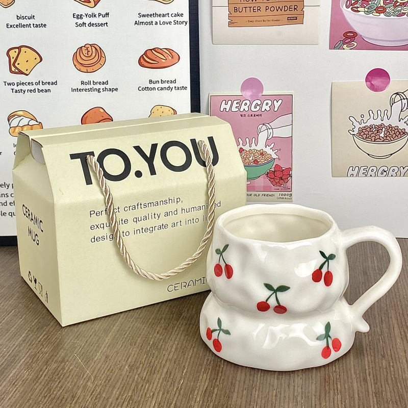 Taza de cerámica de color esmaltada, taza de regalo de regalo de cumpleaños, taza de agua, taza de café para pareja, taza personal