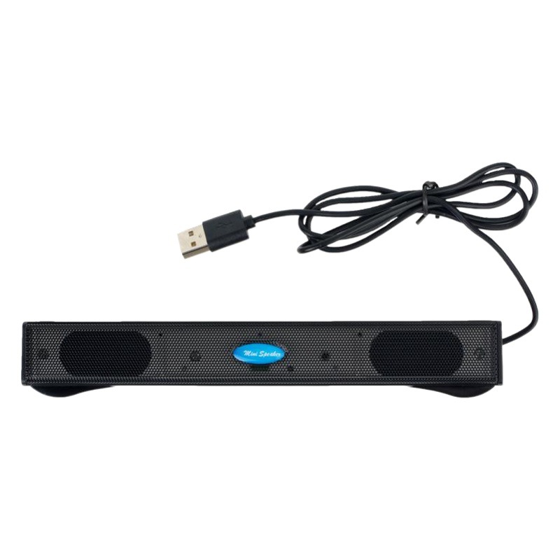 Suministro directo de fábrica USB ordenador pequeño estéreo plug-in juego portátil de escritorio largo altavoz mini audio