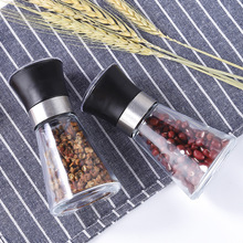 定制研磨黑胡椒研磨瓶户外烧烤研磨器玻璃调味罐调节粗细香料