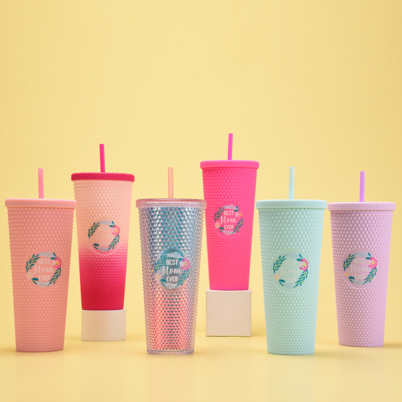 Plastic Material Casual Vacation Solid Color Plastic Water Bottles 1 Piece