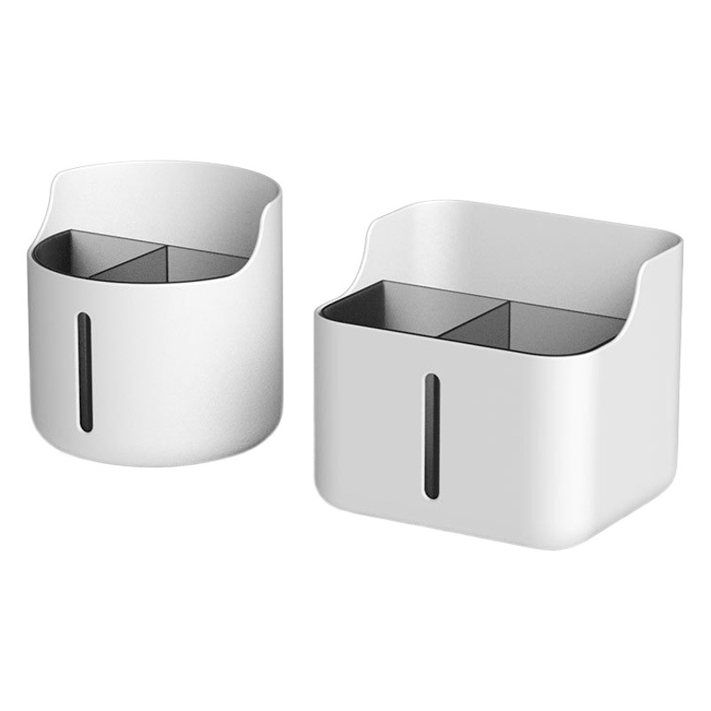 Caja de almacenamiento de escritorio de doble capa compartimiento de papelería de oficina caja organizadora dormitorio cosméticos multifuncionales estante de almacenamiento