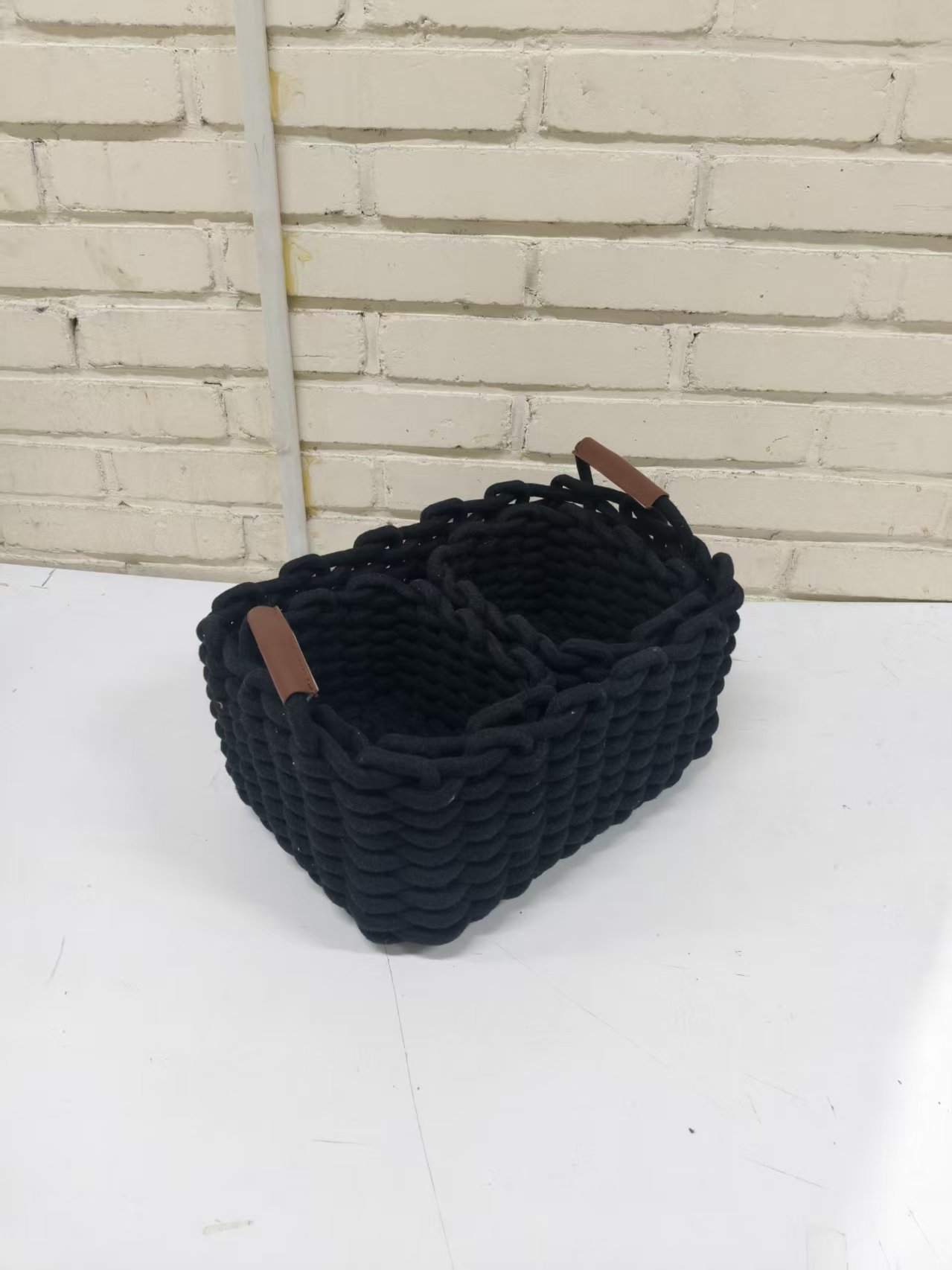 北欧風手編み粗綿紐化粧品収納ケース玄関口紅スナックキー整理デスクトップ置物箱