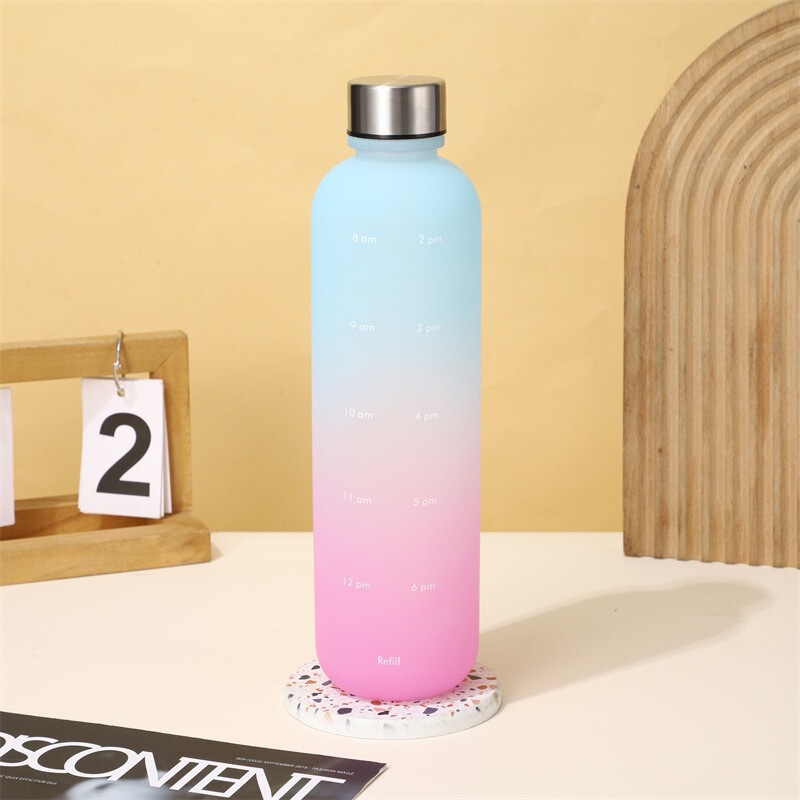2025 新しい大容量スプレーペイントグラデーションカラースチールカバープラスチックカップスケール小口ボトル高価値スポーツウォーターカップ|undefined