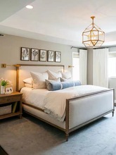 美式实木床现代简约双人床法式复古1.8米主卧床高端做旧婚床