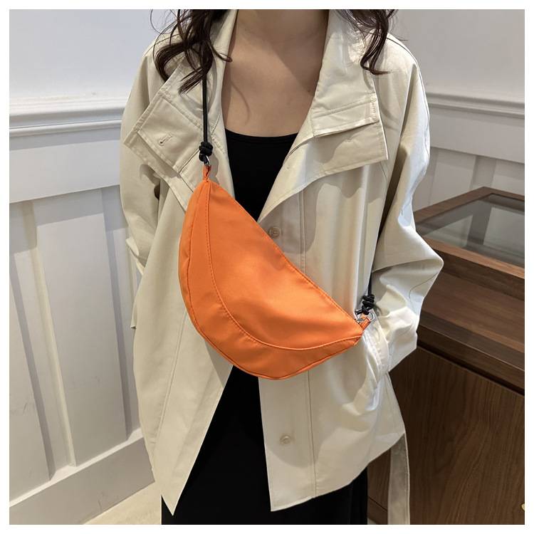 Oxford fabric 2024 casual new style with contrasting colors, light and simple, single-shoulder crossbody, underarm dumpling bag for women undefined