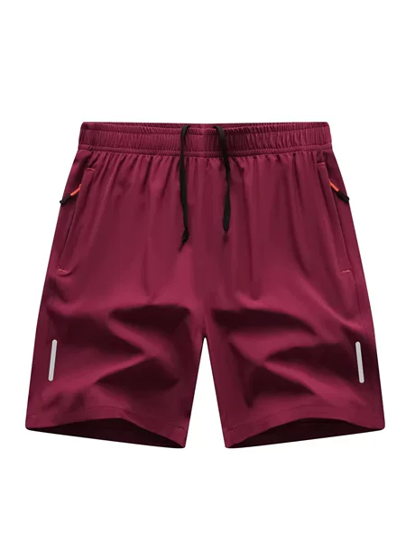 European Size Amazon Cross-Border Wholesale Aliexpress Casual Reflective Stripe Zipper Pocket Running Summer Straight Shorts