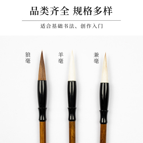 Wholesale brushes for primary school students, beginners and brushes, large, medium and small, special brushes for traditional Chinese painting