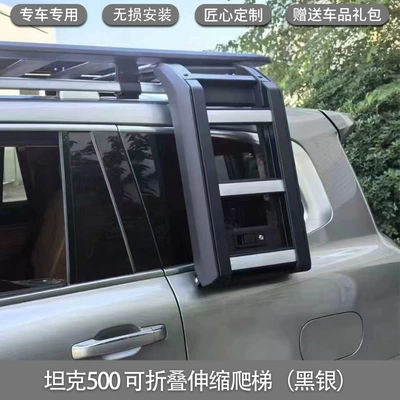 Roof rack | kit - tank-500-ladder-black-and-silver-non-destructive-installation