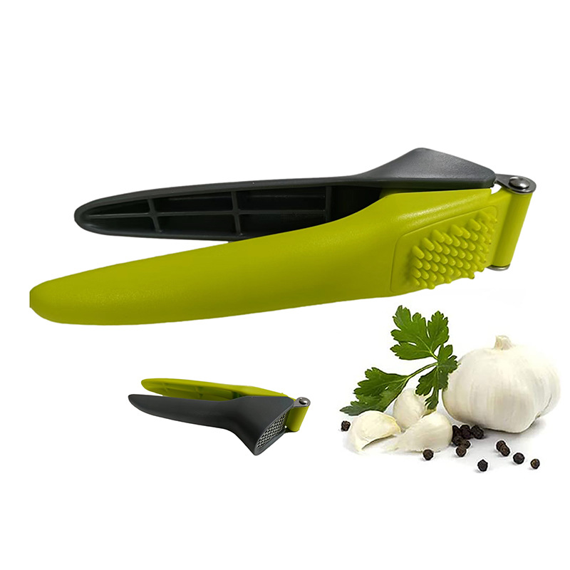 Amazon prensa de ajo de plástico manual de prensa de ajo pequeña nueva prensa de ajo de acero inoxidable prensa de ajo suministros de cocina
