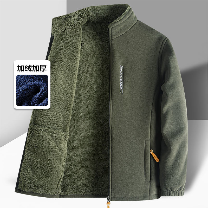 Nuevo abrigo de terciopelo de pelusa de cuello de hombre chaqueta casual chaqueta ropa de invierno chaqueta uniformes escolares fábrica de comercio