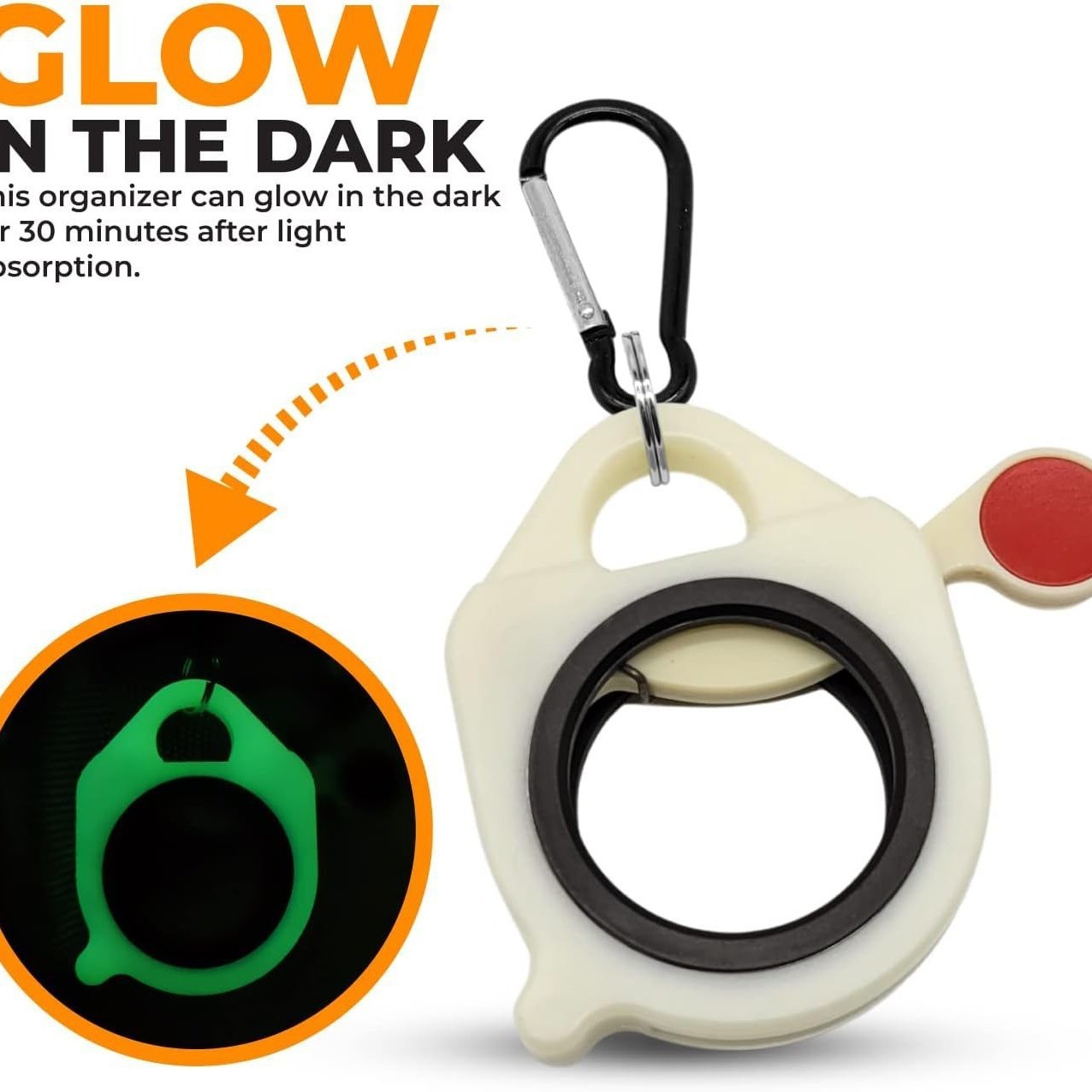 跨境新品爆品扎带收納器便携五金工具收纳整理扎帶好物荧光整理器