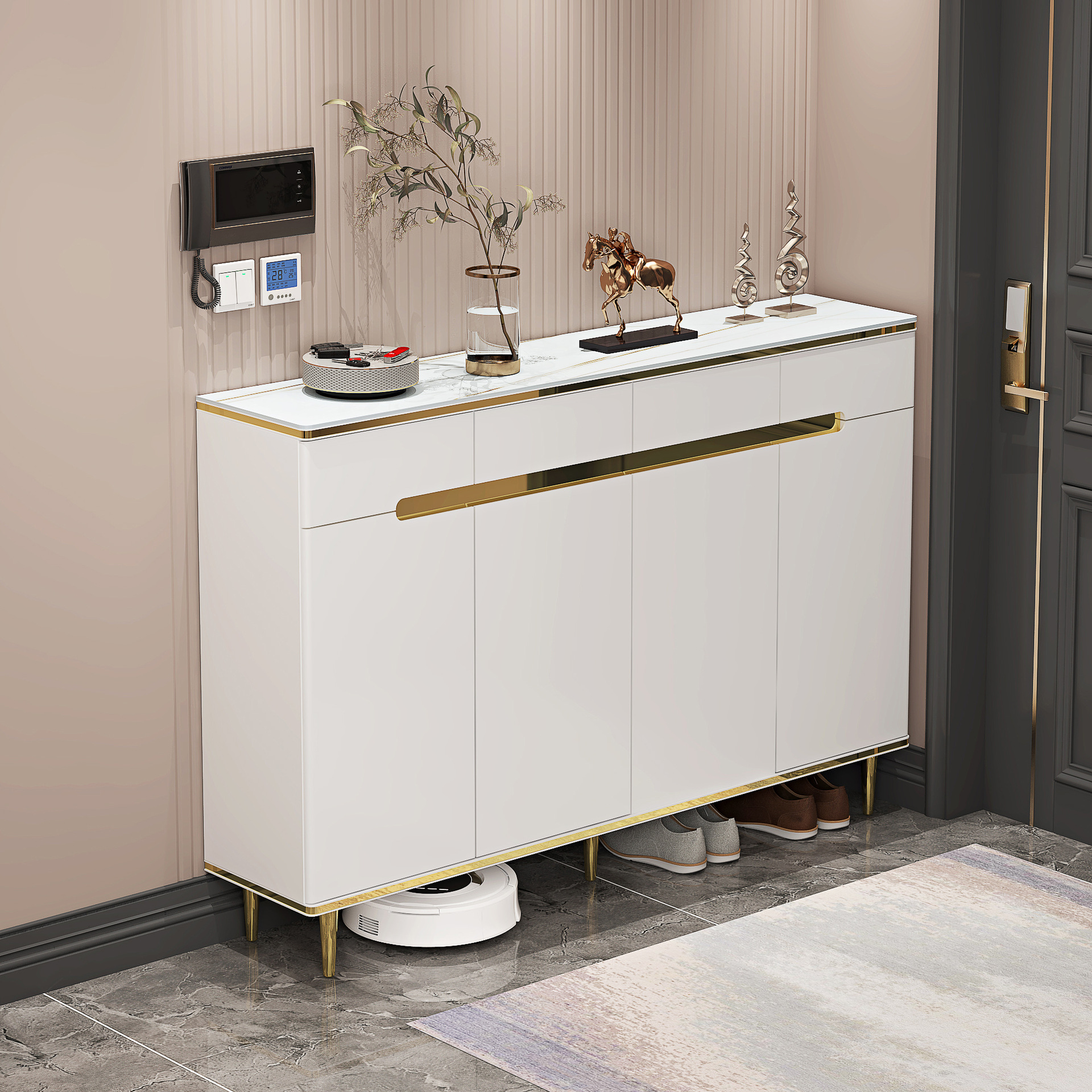 011 흰색 140 4 문, 바위 표면 140*34*108