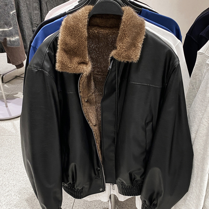 Winter Men's Imitation Mink Double-Sided Jacket 0993900 800 Imitation Leather Thick Jacket 0993/900