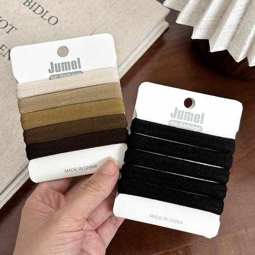 Korean-style seamless towel loop hair tie in colorful minimalist upgraded version nylon high elasticity candy color hair tie