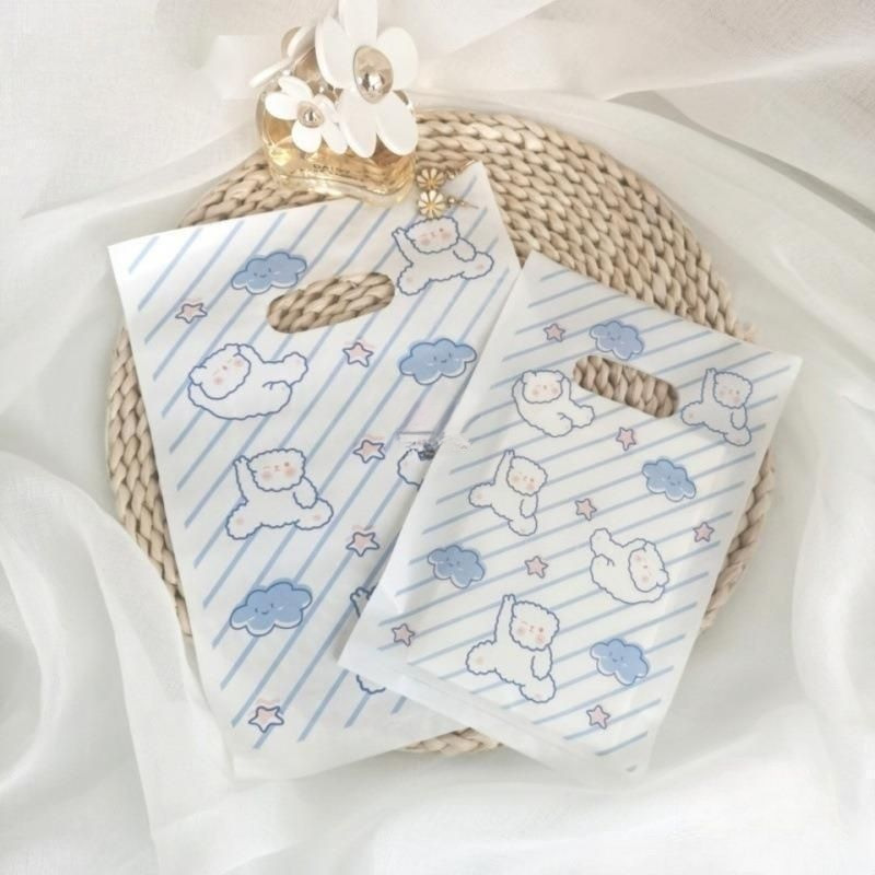 小饰品袋子可爱熊摆摊小手提袋耳钉耳环袋袋礼品迷你袋子