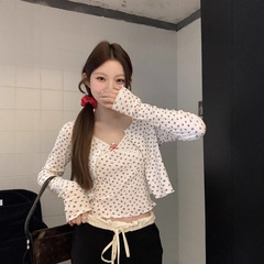 韩系甜美减龄碎花开衫套装女春装2025新款纯欲内搭吊带上衣两件套