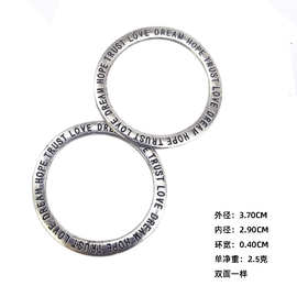 双面圆环合金配件带字母HOPE TRUST LOVE DREAM 饰品配件