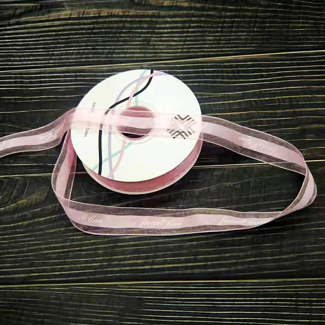 Cinta inglesa para siempre amor impreso romántico forjado hilo cinta flores ramo regalo pastel embalaje cinta