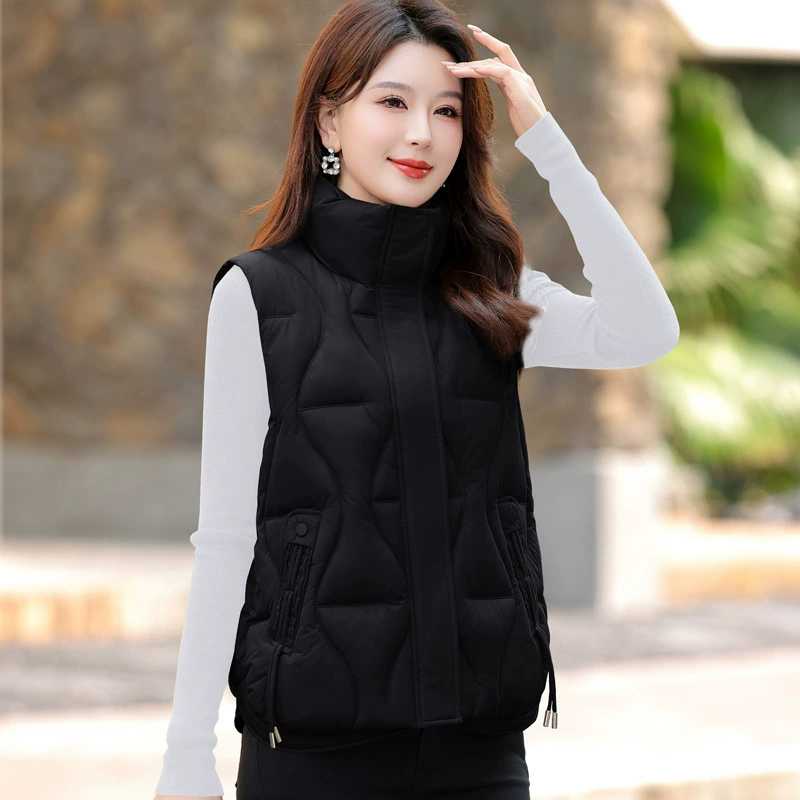 Demi-season down jacket for leisure with down, vest, oversize, increased thickness