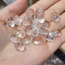 天然白水晶屁桃爱心diy配件手工DIY手绳项链文玩佛珠手串配饰品