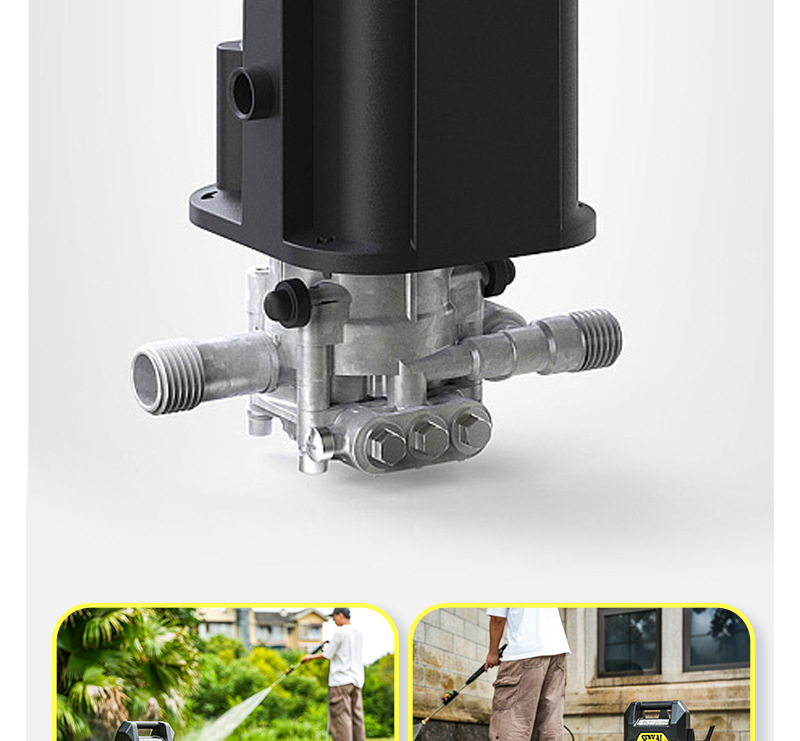 Shenkai High-Pressure Cleaning Machine, Household Car Washing Machine, 220V, Four-Wheel Portable Model, 1800W, Small Batch Minimum Order