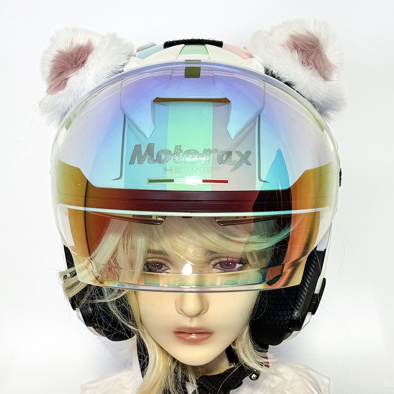 Motorcycle Helmet Decoration Cat Ears Devil Horns Universal