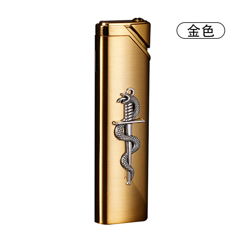 XF4208蛇纹防风打火机金属耐用送礼物充气直冲批发高颜值送男友|undefined