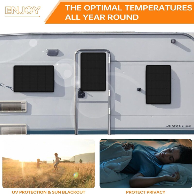 Amazon Cross-Border Best-Selling Black Sunshade for Rv Camper Car Window Sunshade Blackout Curtain