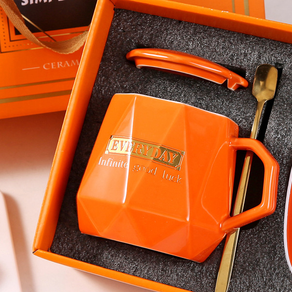 Evento Regalo de mano Taza cálida de cerámica Apertura de 55 grados Impresión de LOGOTIPO Taza de café publicitaria Caja de regalo de temperatura constante