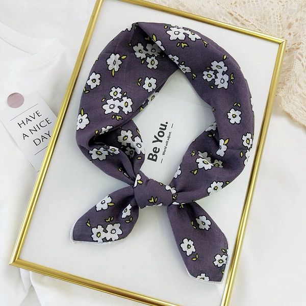 19 cotton white branches purple