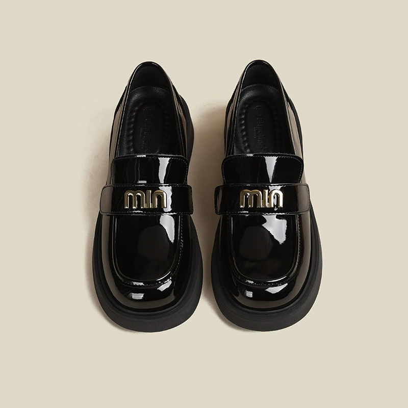 Footwear platform English style for leather shoes, loafers, shoes, internet celebrity