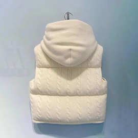 工厂秋冬新款连帽羽绒棉服短款衣马甲棉外套上衣显瘦气质外贸跨境