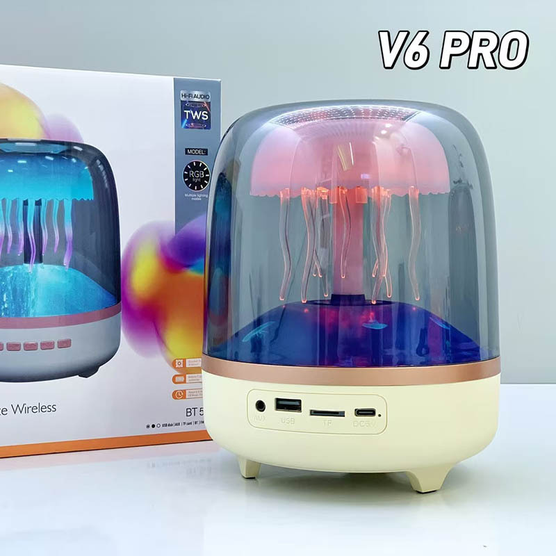 新しい V6 PRO カラフルなサブウーファー ガラス 4 世代 TWS ワイヤレス Bluetooth スピーカー ハーマンの同じギフト スピーカー|undefined