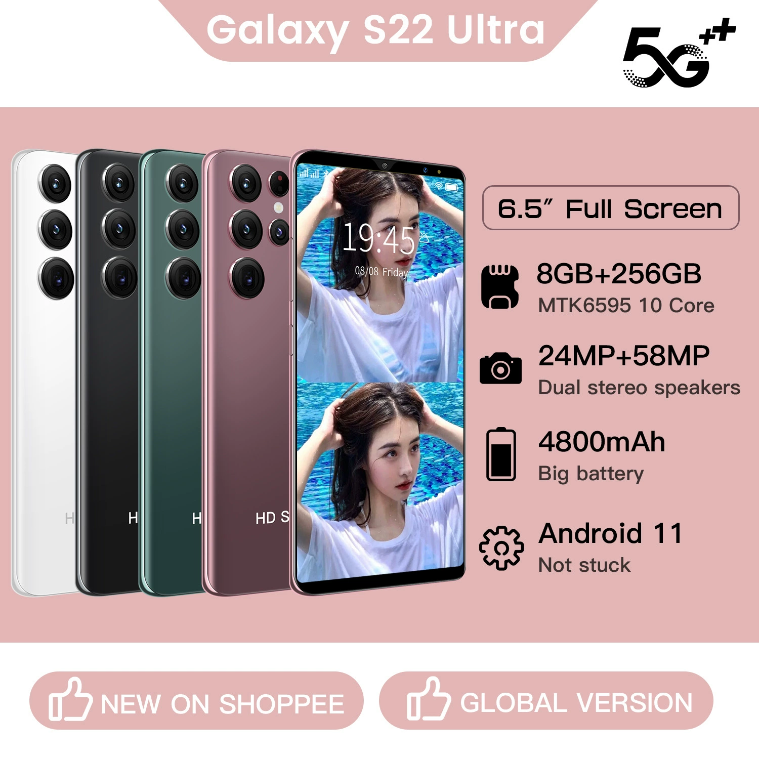 (Граница торговли), S22, смартфон, мобильный телефон, 6.5 дюйма, Android, 4G, (Физические)