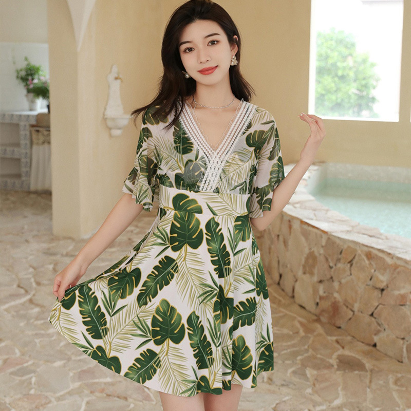 Traje de baño de una pieza para mujer, talla grande, conservador, adecuado para 180 libras, de mediana edad y mayores, cubre el cuerpo, adelgazante, traje de baño para mamá para resort de aguas termales.