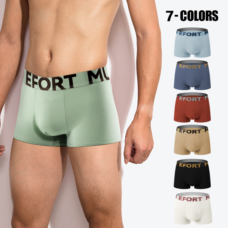 Ropa interior de hombre de algodón puro 7A Bóxer de entrepierna inferior de cordyceps antibacteriano para niños Pantalones bóxer de cintura media cómodos y transpirables para hombres lote