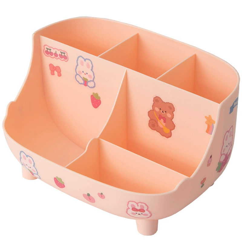 Cute children's pens holder, capacious stationery for elementary school students, storage box