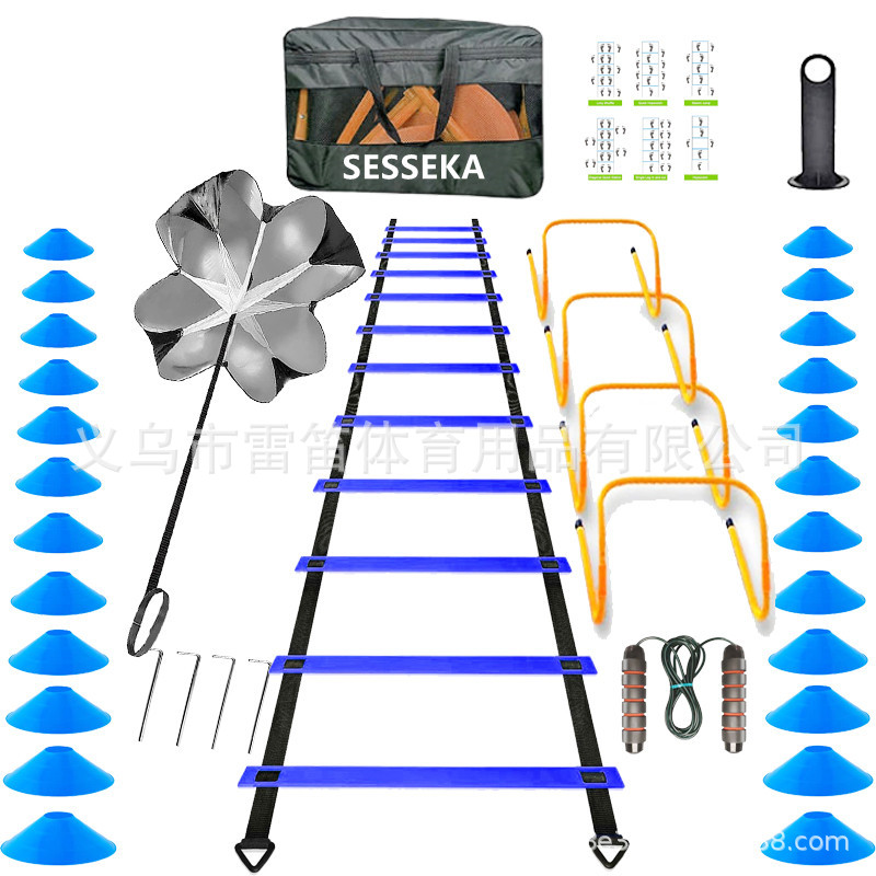 Fútbol entrenamiento agilidad escalera signo disco resistencia paraguas software traje salto rejilla escalera agilidad escalera cuerda escalera traje de entrenamiento