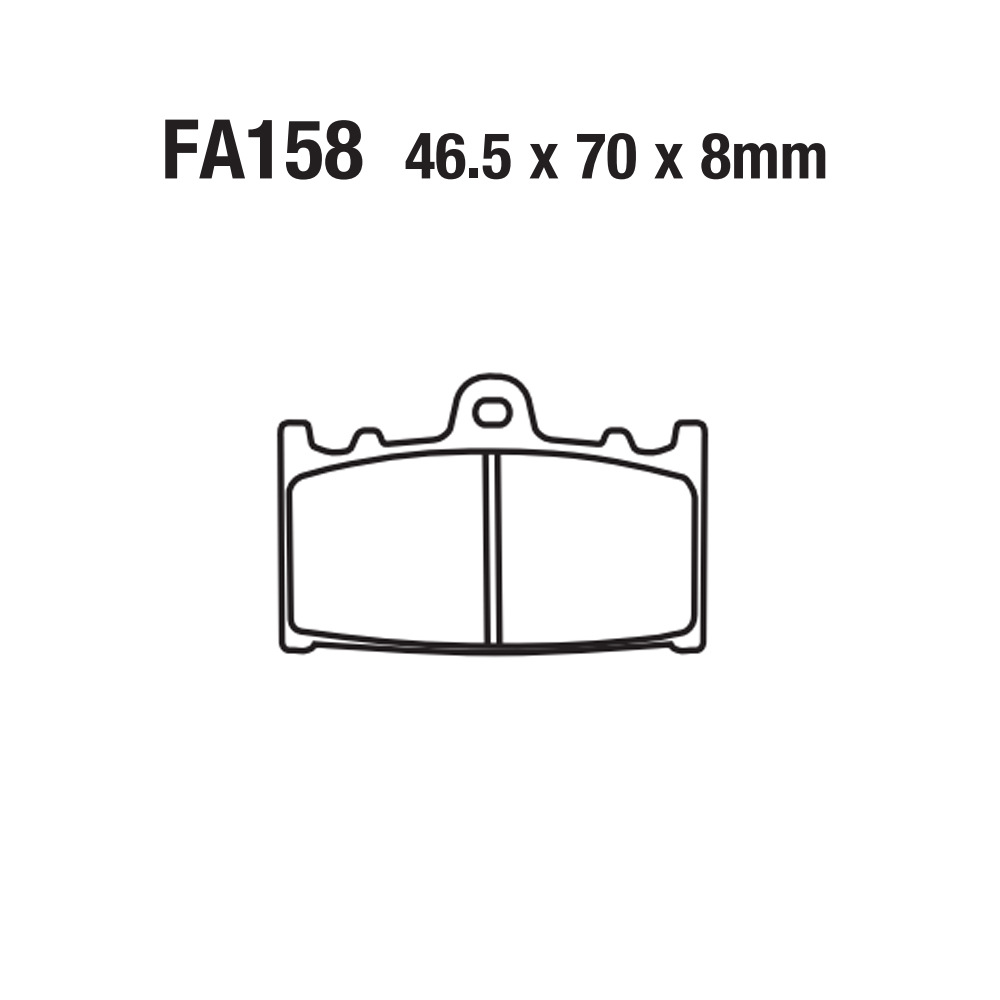 Motocicleta base de cobre sinterizada placa de freno de aluminio placa de freno de aluminio placa de freno de aluminio placa de freno de aluminio FA158 GSF GSX 650 1250