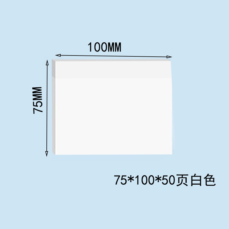 Bloc de notas colorido fluorescente para mascotas, fuerte viscosidad, impermeable, transparente, nota adhesiva, ladrillo adhesivo de índice de alto valor para estudiantes