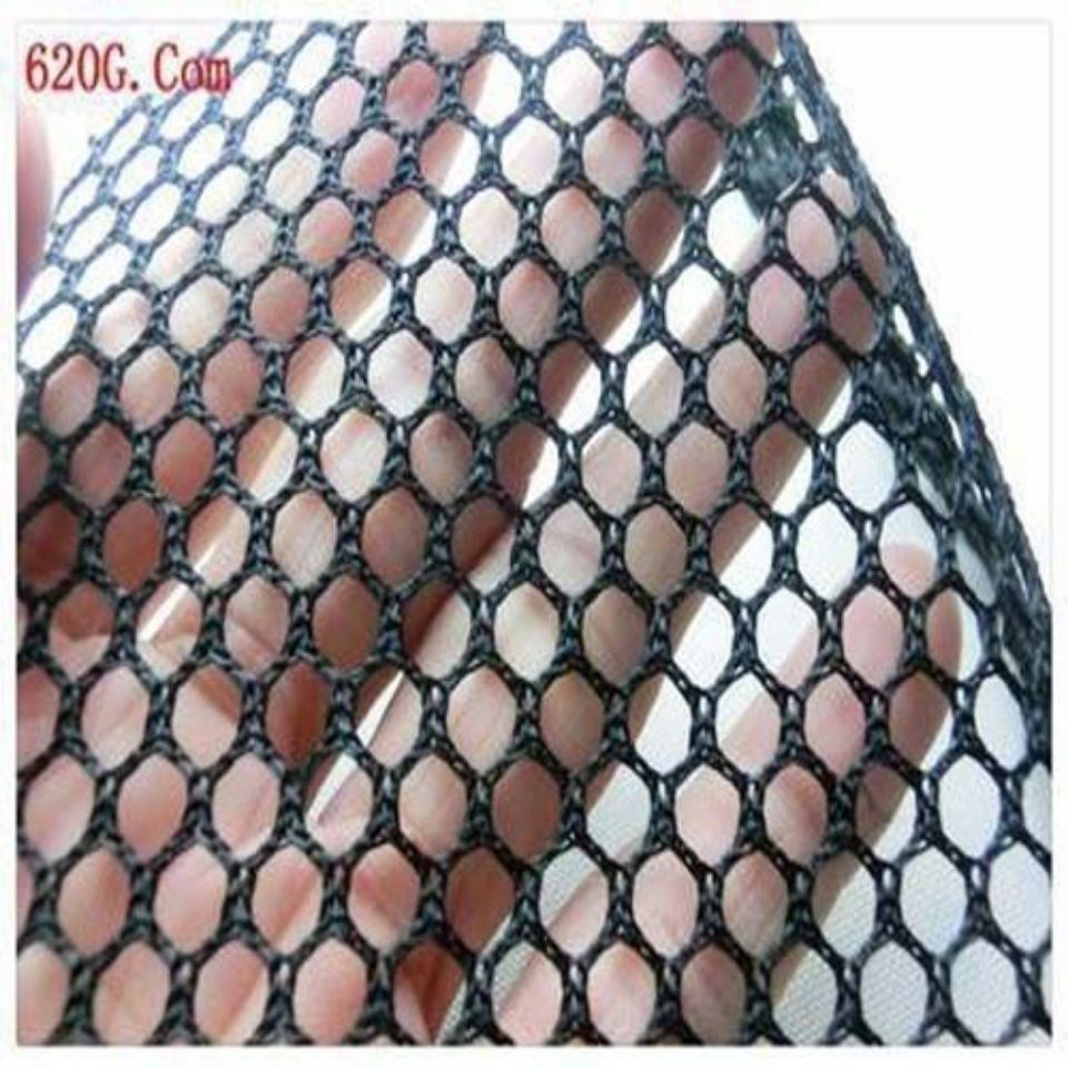 黑色A011六角网眼布彩色帐篷面料箱包手袋布料粗网六角网涤纶网纱