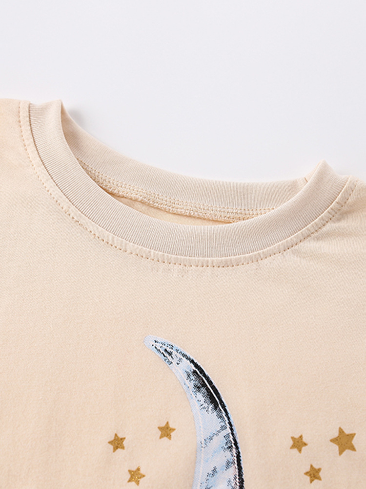 Malwee niñas mangas largas de otoño nueva camiseta europea y americana para niños de media edad cuello redondo casual camiseta de niña