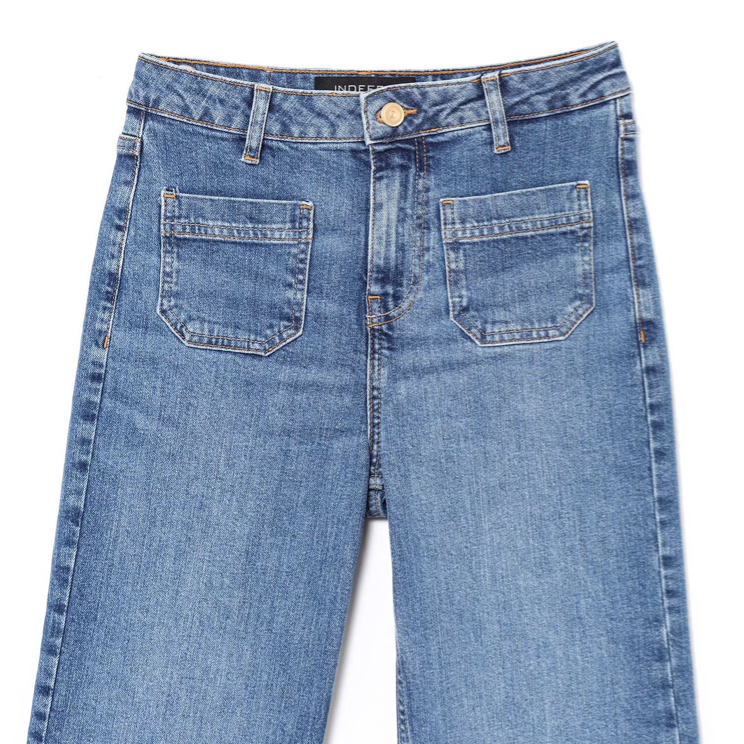 Women's Clothing High-Waisted Straight Leg Jeans Women's Style Summer Patch Pockets For Formal & Casual For Women_ecoleips.com