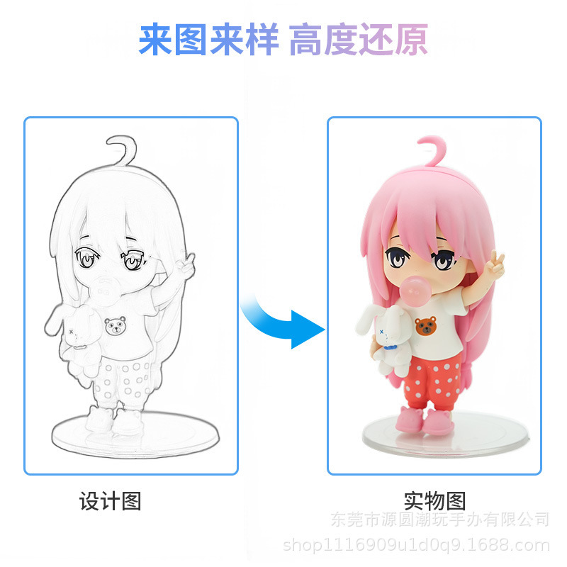 工場で樹脂ブラインドボックスの人形工芸品を作っています。|undefined