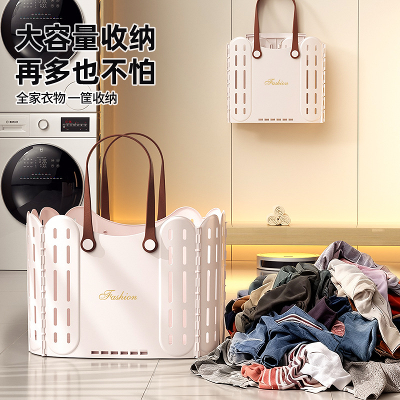Foldable Laundry Basket Large Capacity Household Dirty Clothes Basket Clothing Toys Multi-Functional Storage Basket Cross-Border Dirty Clothes Basket
