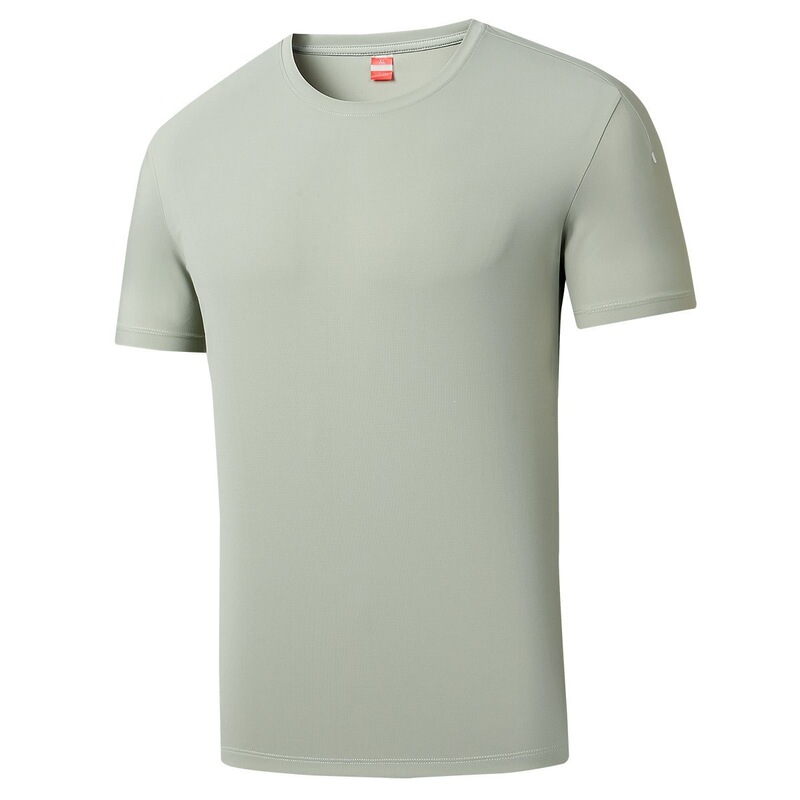 2026 Spring Youth Loose Fit Stand Collar Short Sleeve Spandex Breathable Outdoor Sports Casual Top with Print Thin Style