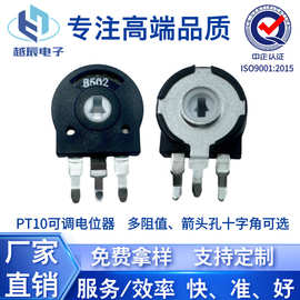 PT10西班牙可调B10K电位器箭头孔耐高温微调电阻器立式带开关音响