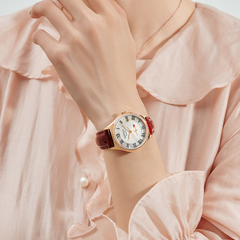 High-End Waterproof Women's Watch, Fully Automatic Swiss Watch, Simple and Elegant Women's Watch, Light Luxury Niche Watch